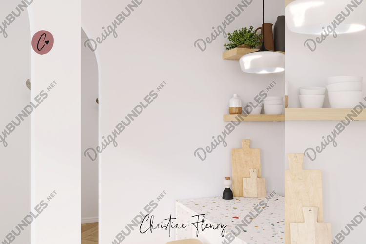 Modern Boho Interior Stock Photo