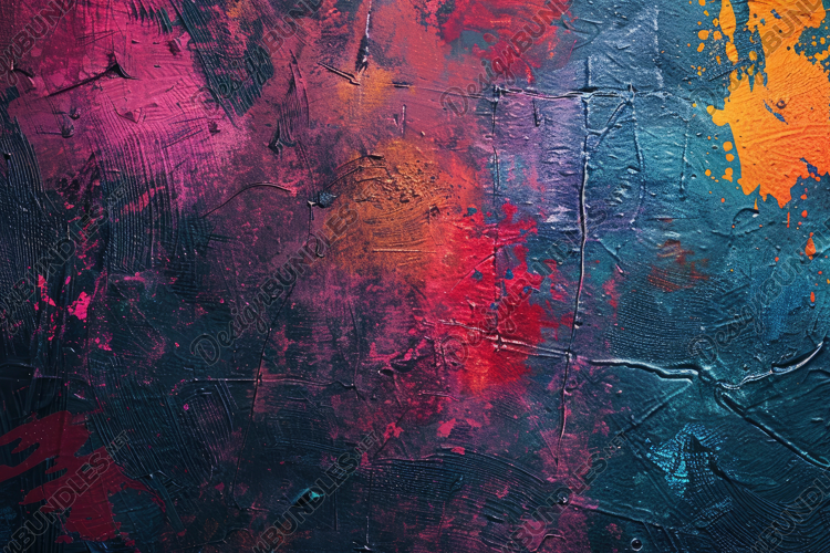 Abstract Painting with Vibrant Colors Background Wallpaper