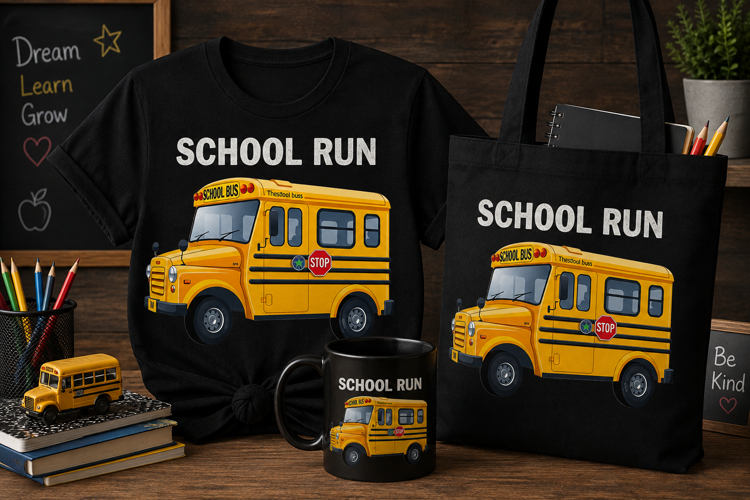 School Bus PNG | Back to School Yellow Bus Design
