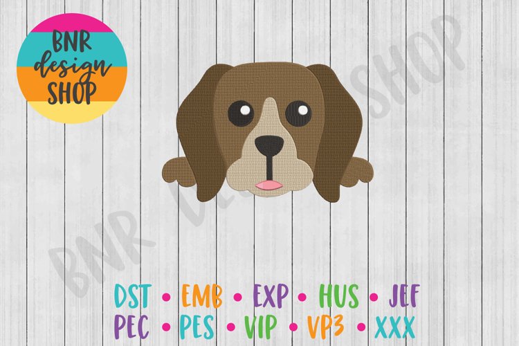 Dog Pocket Topper Machine Embroidery Design example image 1