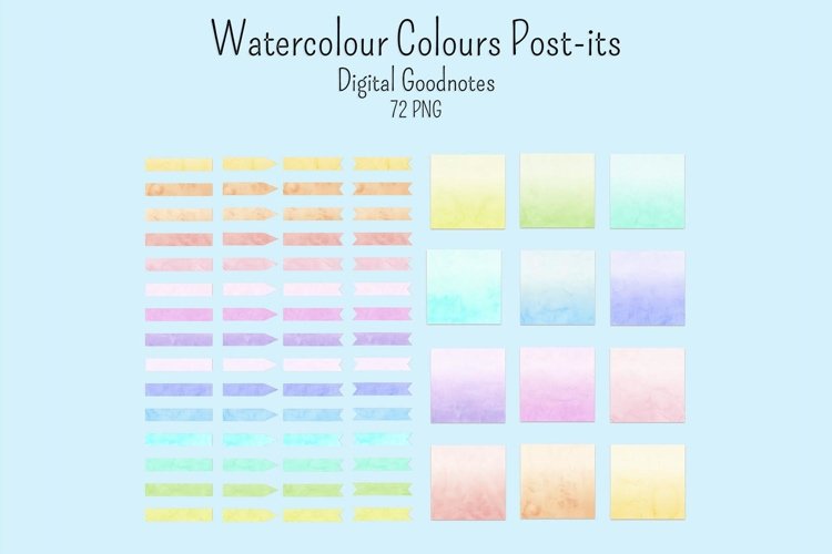 Water colour sticky notes example image 1