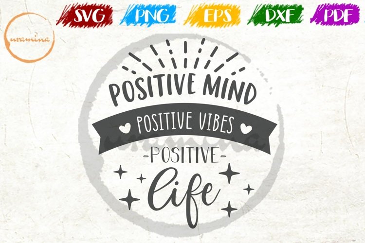 Be Positive Bedroom Sign SVG PDF PNG DXF example image 1