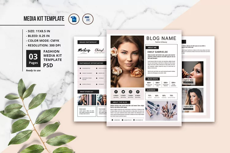 Blogger Media Kit Template