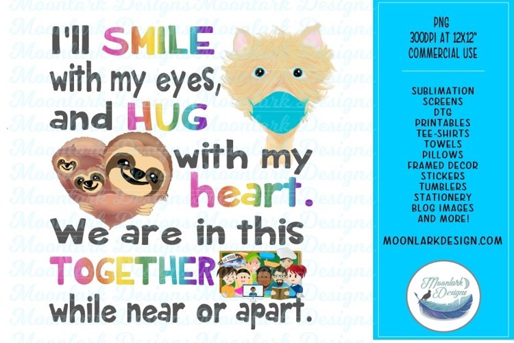 We are in this together, PNG sublimation, stickers and more example image 1