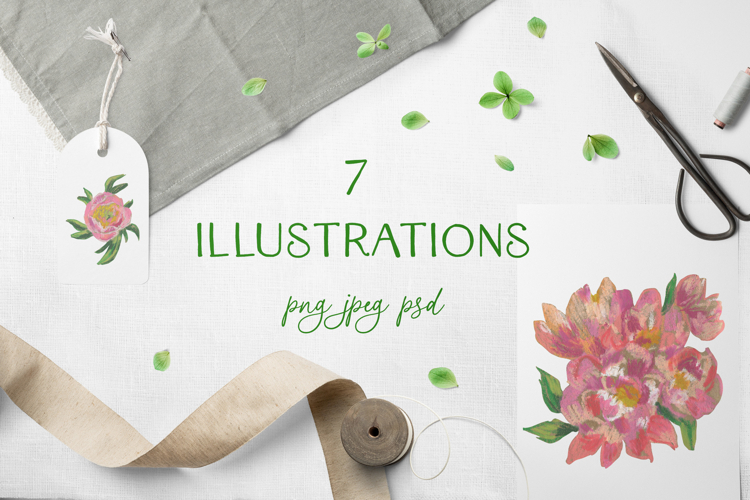 Peonies Clipart