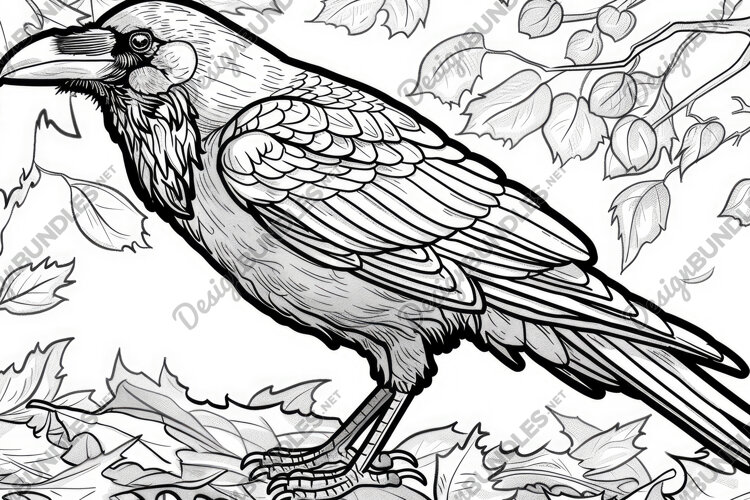 Crow Sketch Background Wallpaper example image 1