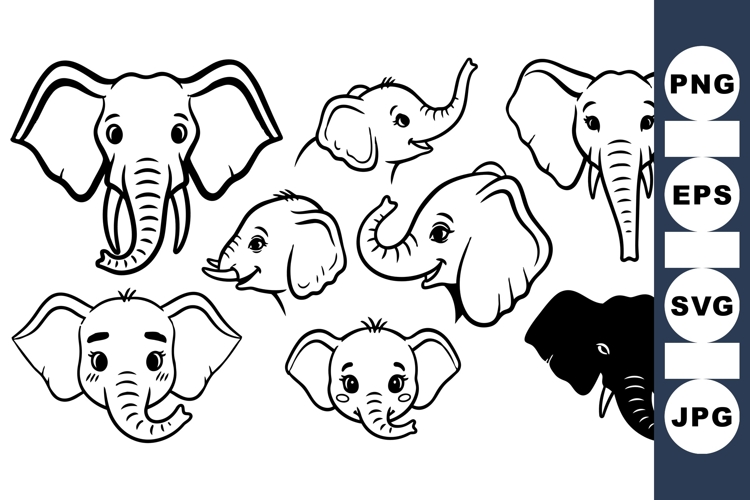 Elephant Black And White Clipart