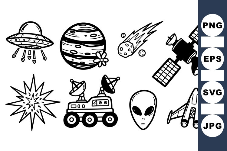 Hand Drawn Space Exploration Clipart