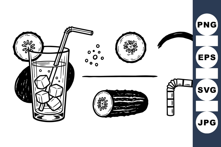 Cocktail Clipart Black And White