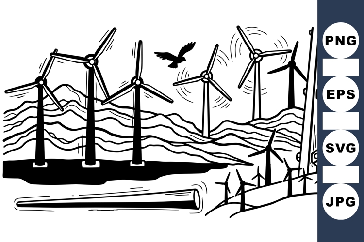 Wind Turbine Clipart Image 2