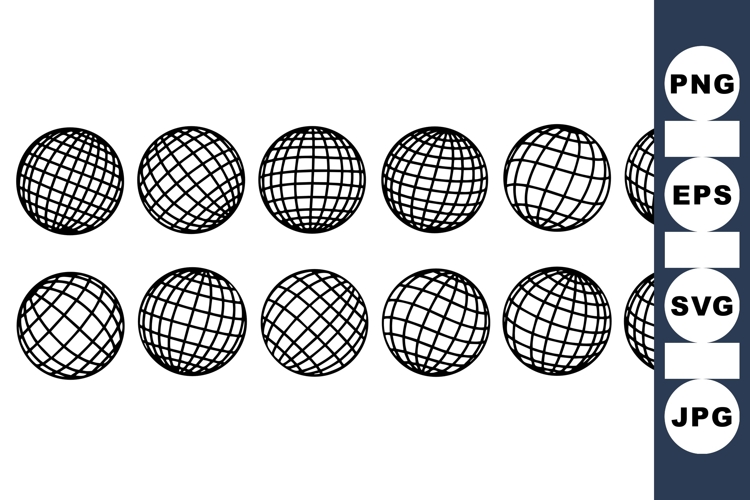 Geometric Globe Vector Clipart For Digital Design