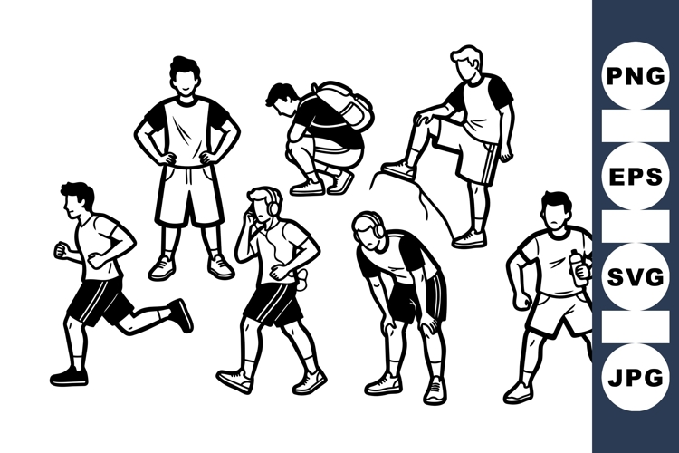 Running Man Clipart Image 5