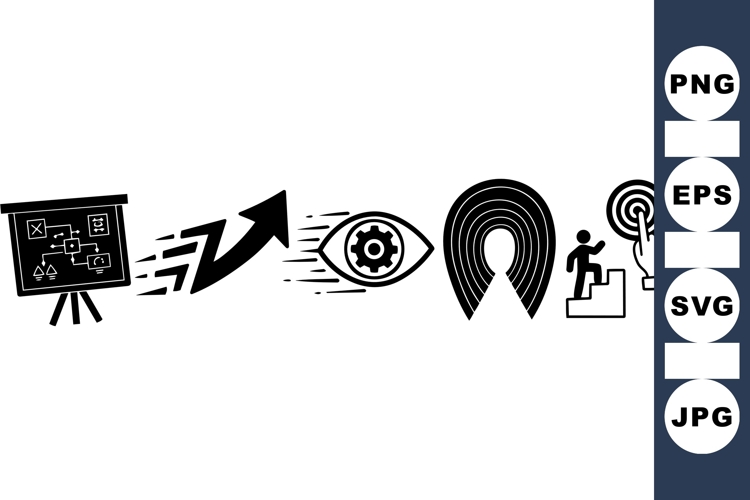 Business Strategy Icons for Presentations