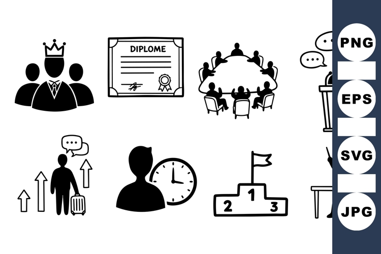 Leadership and Achievement Icon for Business Presentations