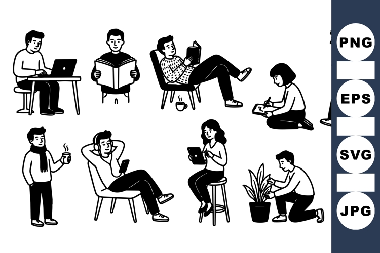 Minimalist People Line Art Vector Collection