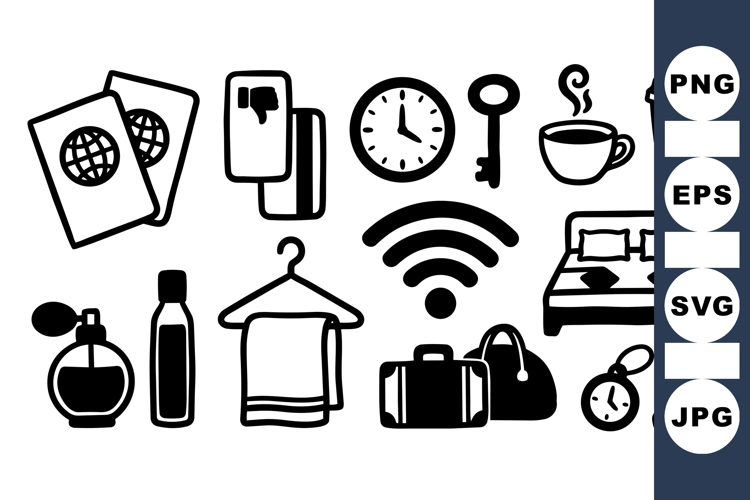Travel and Hotel Essentials Vector Icon