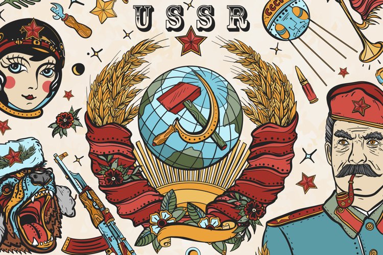 USSR old school tattoo example image 1