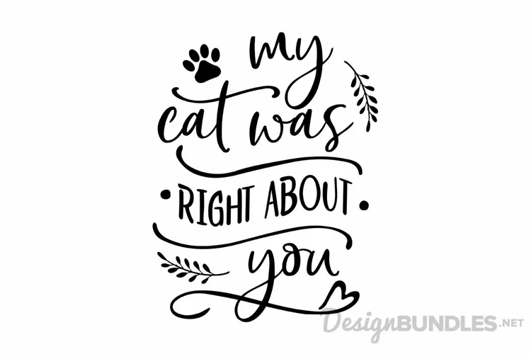 My cat was right about you! 