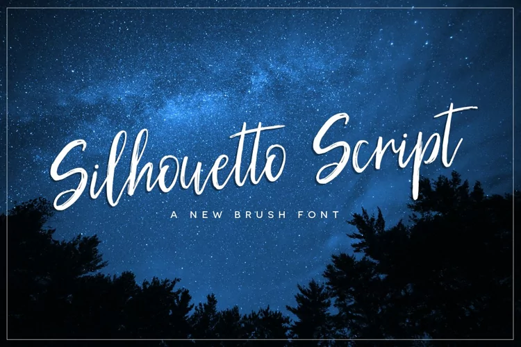 Silhouetto Script - Modern Hand Lettered Brush Font