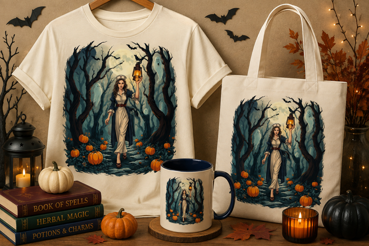 Halloween Nurse PNG | Haunted Forest Ghosts & Pumpkins