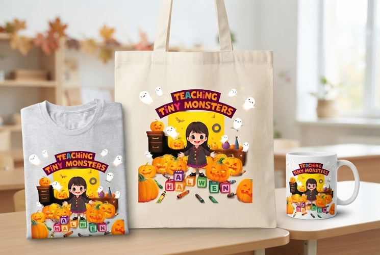 Halloween Teaching Tiny Monsters PNG | Teacher Classroom