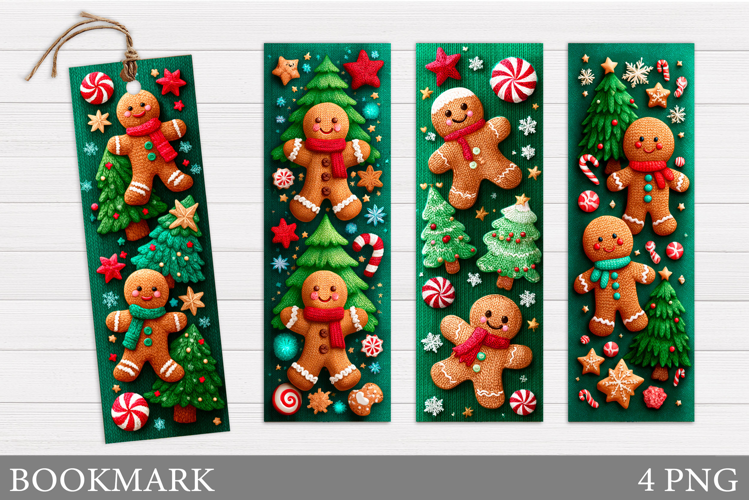 Gingerbread Bookmark Design. Christmas Bookmark Printable