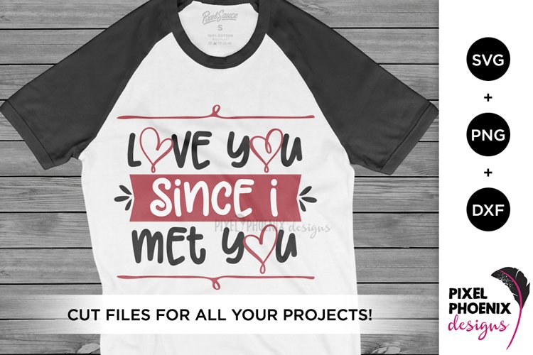 Love You Since I Met You SVG, Valentines SVG example image 1