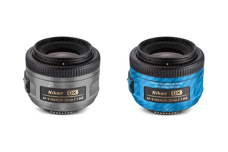 Nikon AF-S NIKKOR 35mm Lens Vinyl Skin Design Template 2009 example image 1