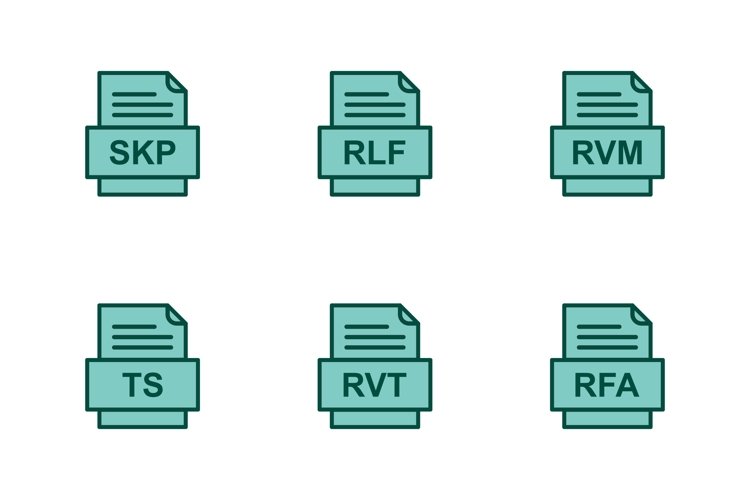 Set Of File Formats Icons