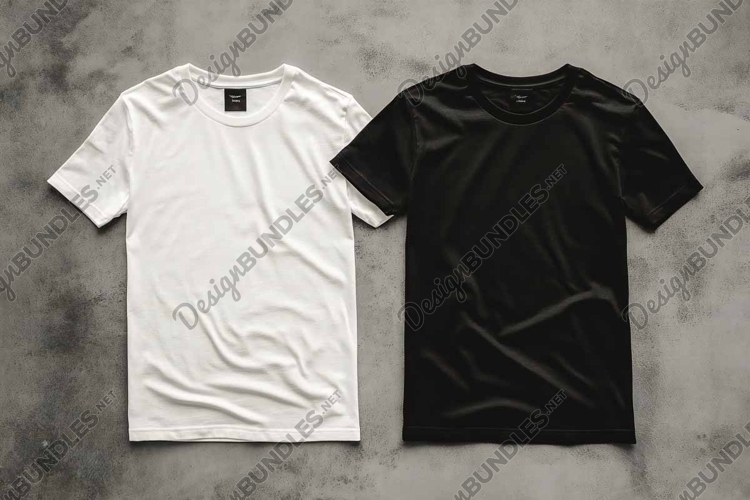 Black and White T-Shirt Mockup | Gildan T-shirts