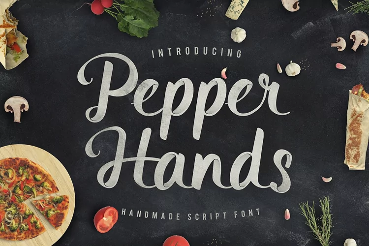 Pepper Hands - Brush Style Script Font