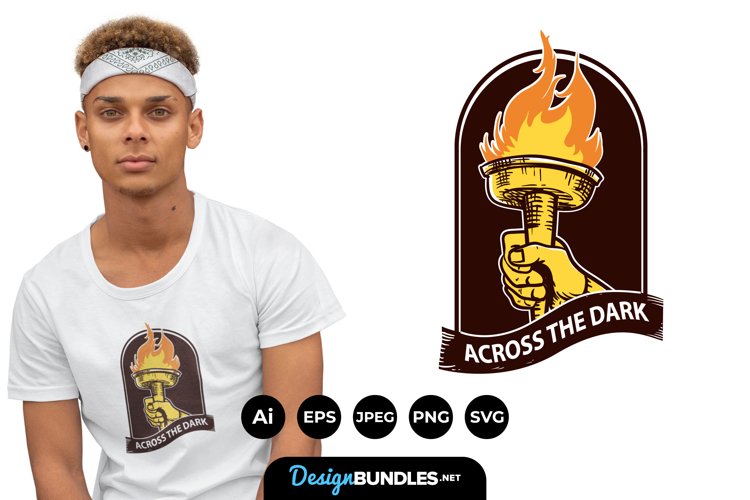 Across The Dark for T-Shirt Design example image 1