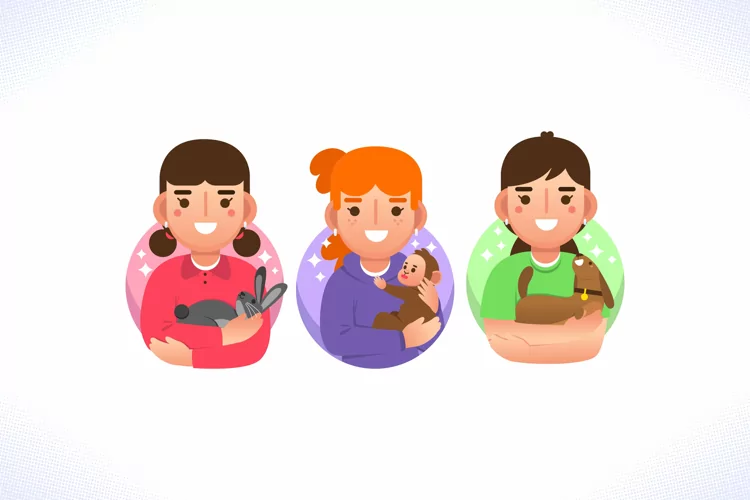 People Avatar Holding Animal