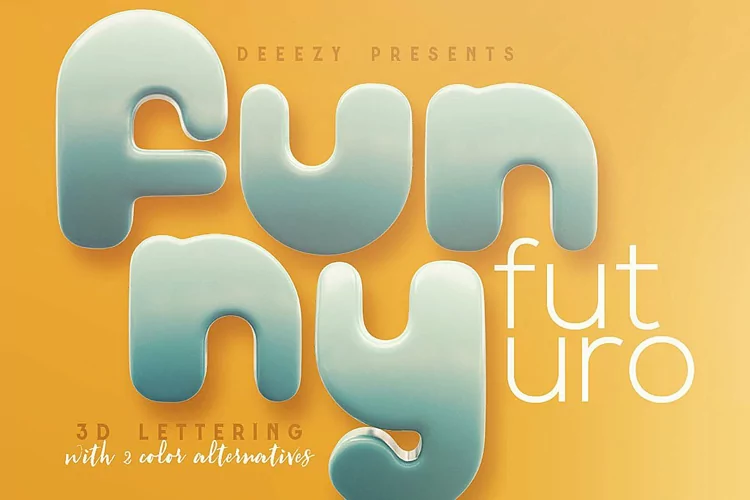 Funny Futuro 3D Lettering