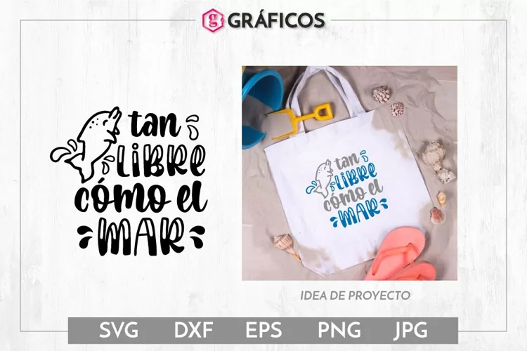 Tan libre como el mar SVG - Frases Verano