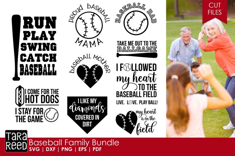 Baseball Family Family SVG and Cut Files for Crafters (80893) Cut
