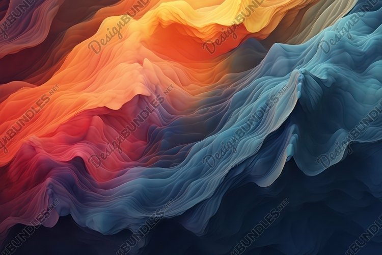 Colourful Waves Background Wallpaper example image 1
