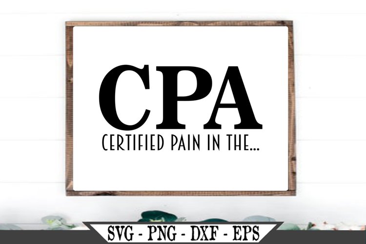 CPA Certified Pain In The Funny Accountant SVG example image 1