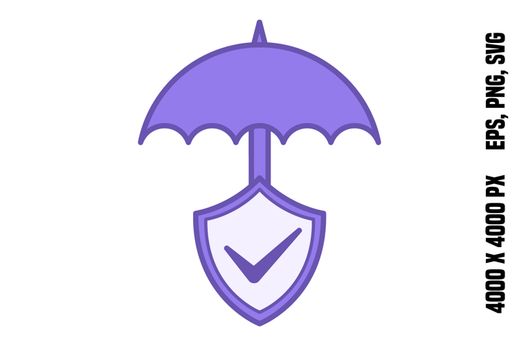 Colored Umbrella Icon