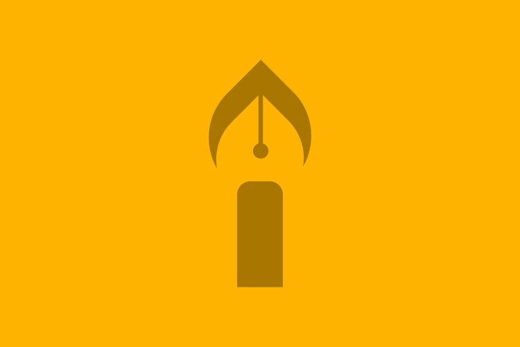 Candle write logo symbol template - Eps 10 example image 1