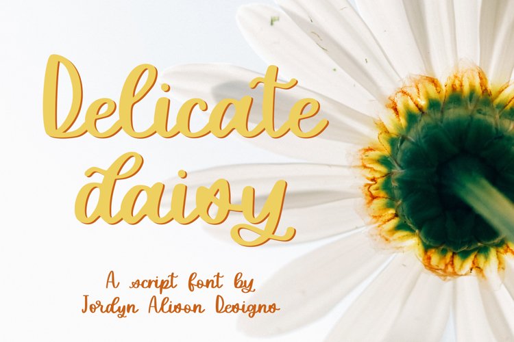 Delicate Daisy, Smooth Script Font example image 1
