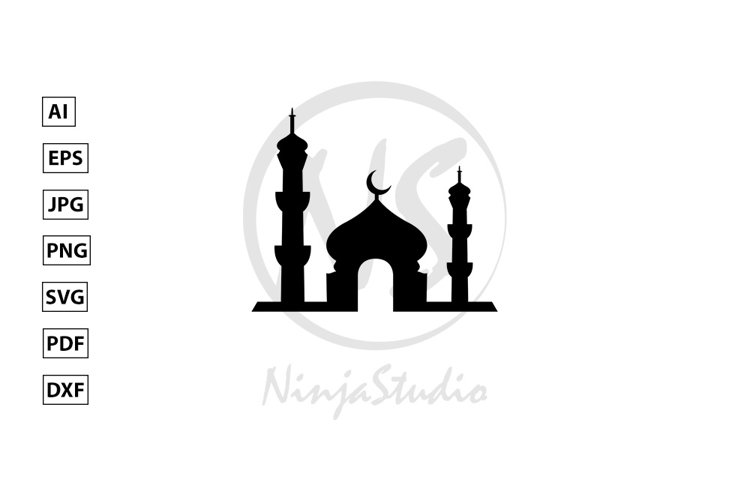 Mosque Icon In Flat Style Vector example image 1
