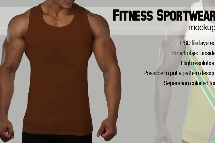 Black man Fitness Mockup