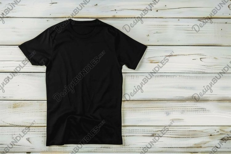 Black Tshirt Mockup Image 23