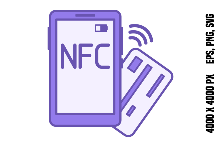 Colored Near Field Communication Icon