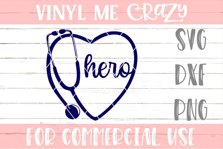 Stethoscope Heart Hero SVG DXF PNG