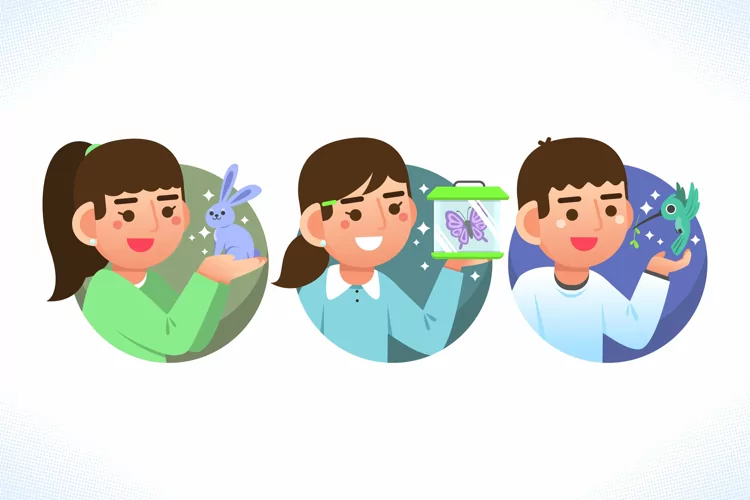 People Avatar Holding Animal