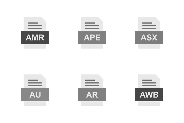 Set Of File Formats Icons example image 1