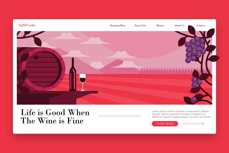 Farm Winery - Banner & Landing Page example image 1