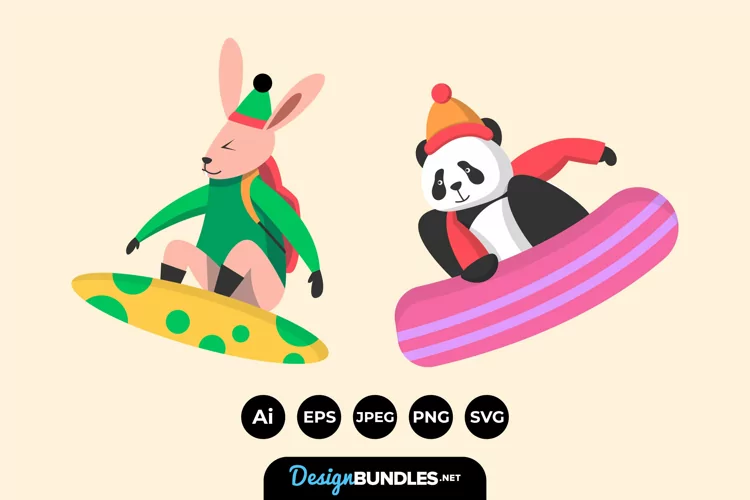 Animal Snowboarding